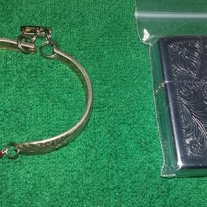 Bracelet and zippo lighter